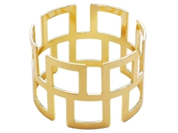 Anel de guardanapo dourado Nova Line, 4 peças, festa e mesa | S/MARCA