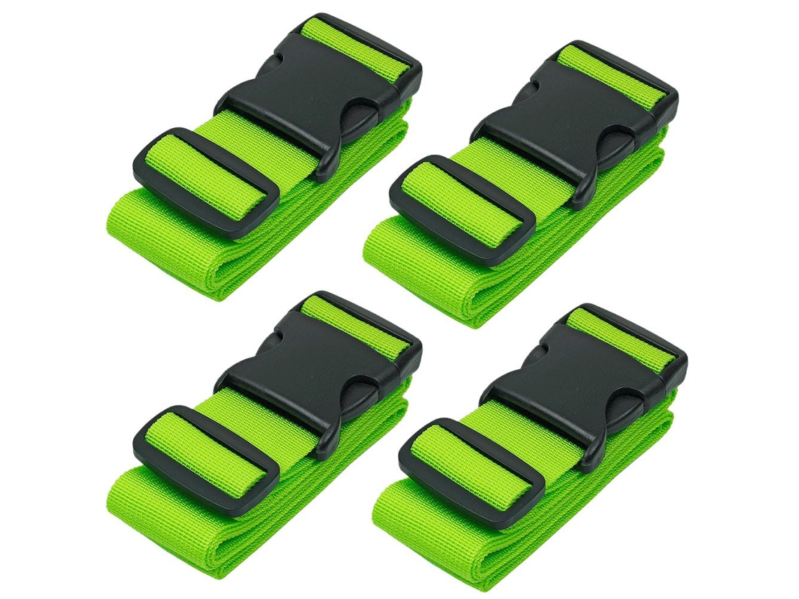 Cintas De Amarrar Para Malas, Pacote Com 4 Unidades, Verde
