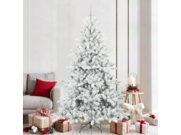 Vidaxl Árvore De Natal Articulada Artificial Branco 210 Cm Pvc E Aço