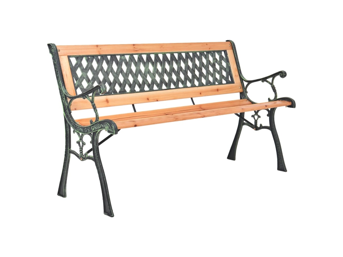 Garden Bench, Garden Benches Vidaxl Marrom Madeira (116 Cm)