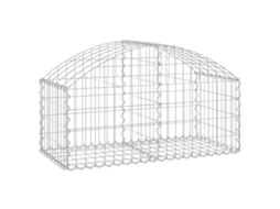 Gabion Basket, Gabion Baskets Vidaxl Prateado Ferro (100 X 50 X 40/60 Cm)