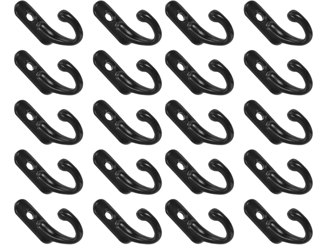 Ganchos De Parede Pequenos E Vintage Pretos Ultechnovo, 20 Unidades, Em Metal, Ideais Para Aventais De Cozinha E Uso Em
