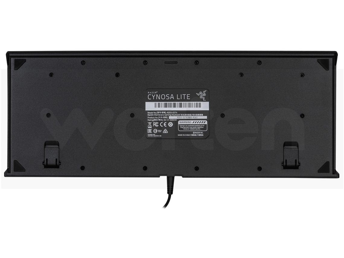 Teclado Gaming RAZER Cynosa Lite (Membrana - Português - Preto)