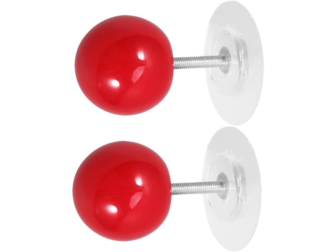 Puxadores De Plástico Vermelho Para Portas Armários, 2 Peças, Para Gavetas E Armários