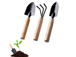 Conjunto 3 Ferramentas Jardinagem - Pá Jardinagem - Ferramentas Plantação - Metal