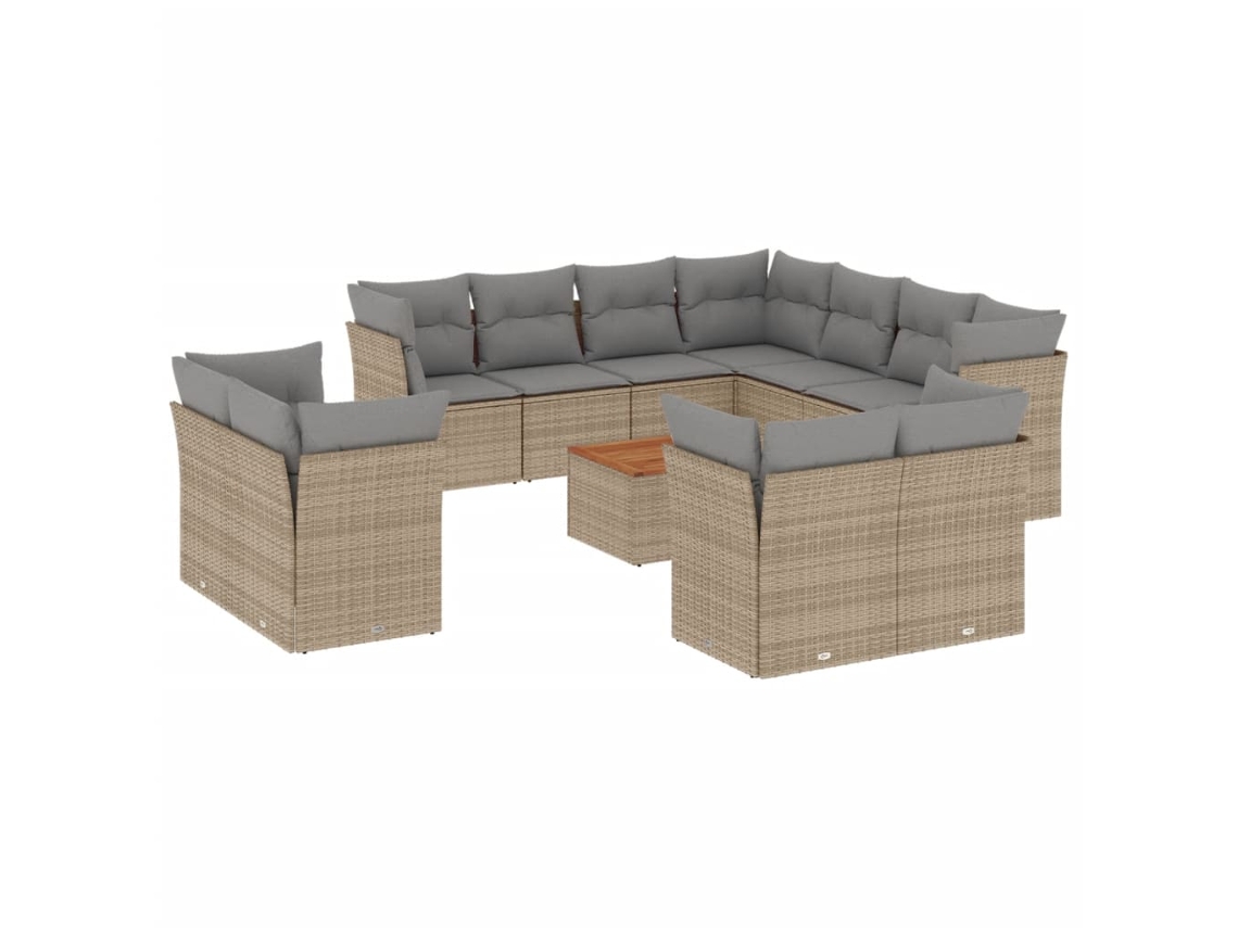 Garden Sofa Set, Garden Sofa Sets Vidaxl Bege Rattan / Vime (n/a)