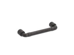 Puxador para Móveis HARDWAREXCHANGE em Zamac com 96mm de distância central, ferro preto vintage, conjunto de 25