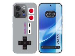 Capa Tumundosmartphone De Silicone Para Vivo V70 5g Design De Console Desenho Animado