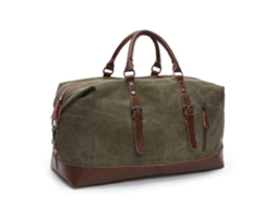 Mala de Viagem AQUAFORGE grande, estilo vintage, lona, com bolsa
