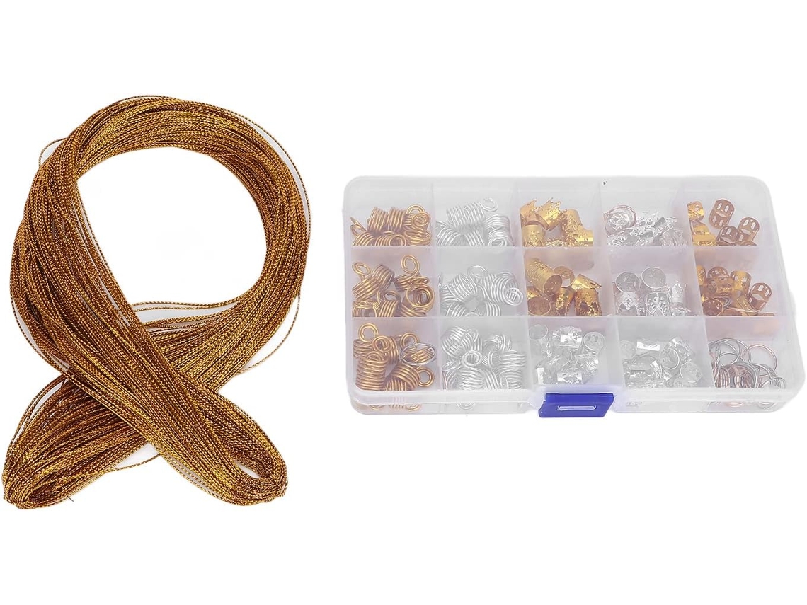 Conjunto De 161 Presilhas Para Tranças E Acessórios Para Cabelo Dreadlock Com Miçangas