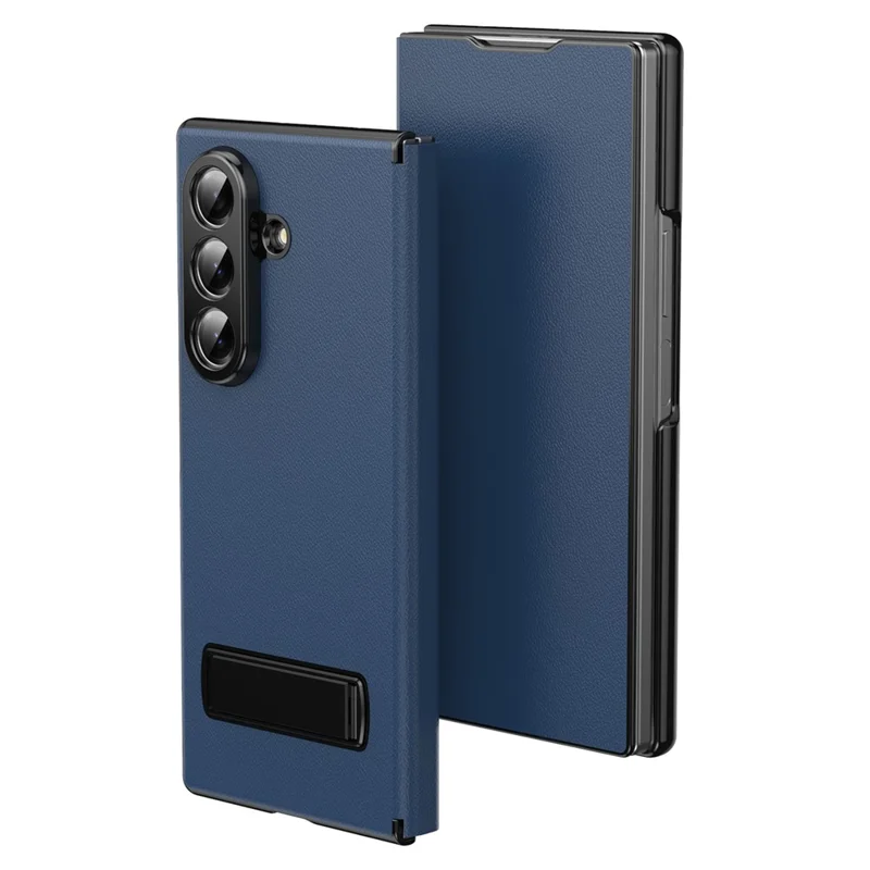Capa Eifson Para Samsung Galaxy Z Fold7, Flip Magnético Em Pu Pc Com Suporte - Compatível - Azul Royal