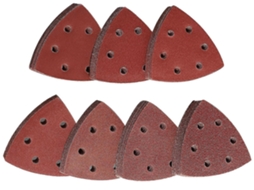 Hojas de Lija Triangulares Triangl, 70 Piezas de Lija Con Gancho Y Loop 6 Agujeros, Granas 60/80/120/180/240/320/400 para Lijadoras Delta