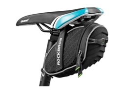 Bolsa Sob A Selim De Bicicleta 3d Shell Impermeável Para Mountain Bike E Road Bike Preto