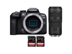 Eos R10 + Rf 100 400mm F5.6 8 Is Usm + 2 Sandisk 128gb Uhs ii 300mb/s Máquina Fotográfica Híbrida Aps c + Ebook Pricedirect CANON