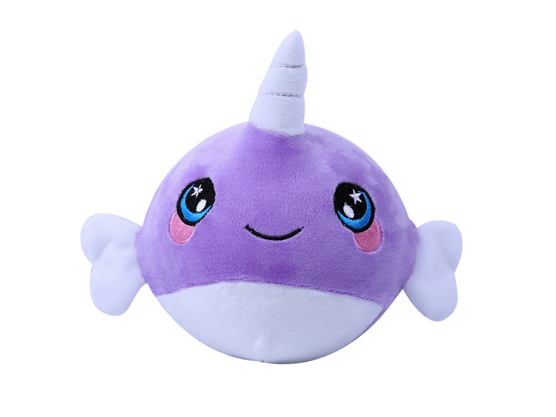 Primerox brinquedo de Squeeze Slow Rising Pelúcia Macia Baleia Roxa para Alivio de Estresse