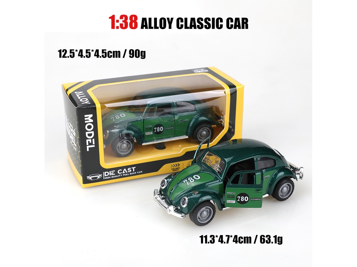 Miniatura de Carro em Escala 1/38, Modelo de Carro Clássico, Brinquedo Infantil. MDUG