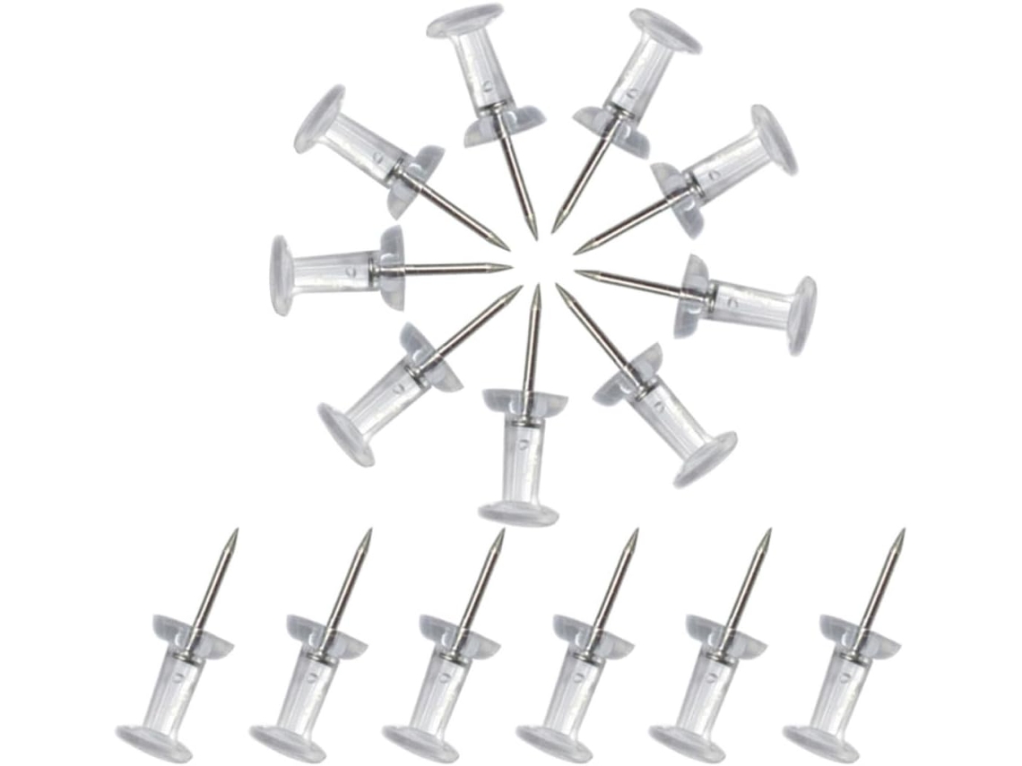 Pinos e alfinetes transparentes Kichvoe para objetos leves, com cabeça de plástico e metal, 300 peças, fáceis de usar.
