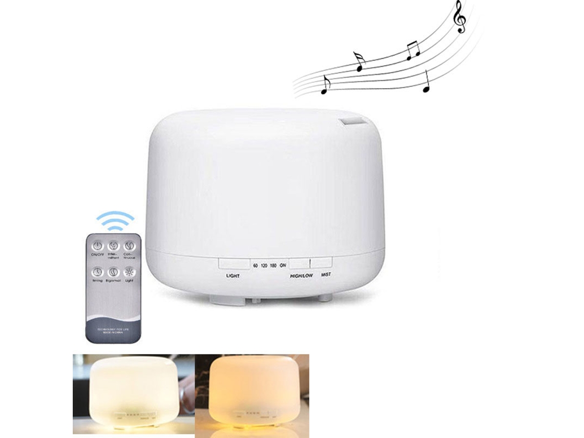Difusor de Aromas Óleos Essenciais 500Ml -Controle Remoto