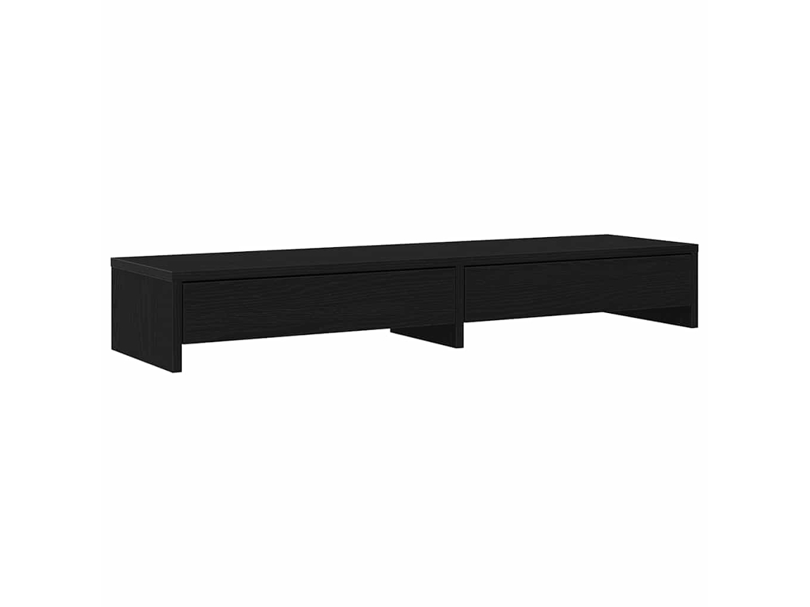 Monitor Stand, Monitor Stands Vidaxl Preto Madeira Processada (100 X 27  X 15 Cm)
