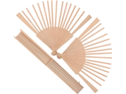 Quadro De Ventilateur Pliant Bois 3pcs 23cm 16 Baleines Para Projetos Escolares Et Fêtes,