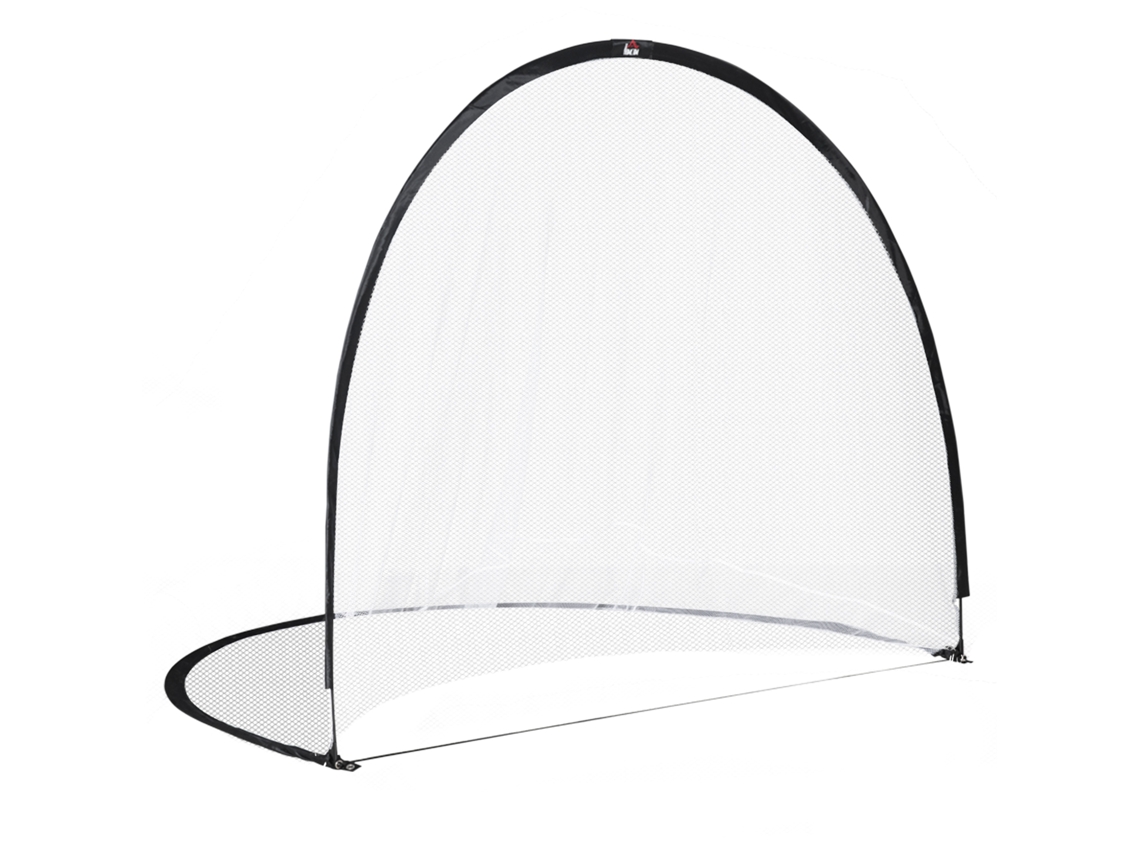 Gaiola De Futebol Pop-up Com Bolsa E Estacas, 247x203x201,5 Cm, Preto E Branco