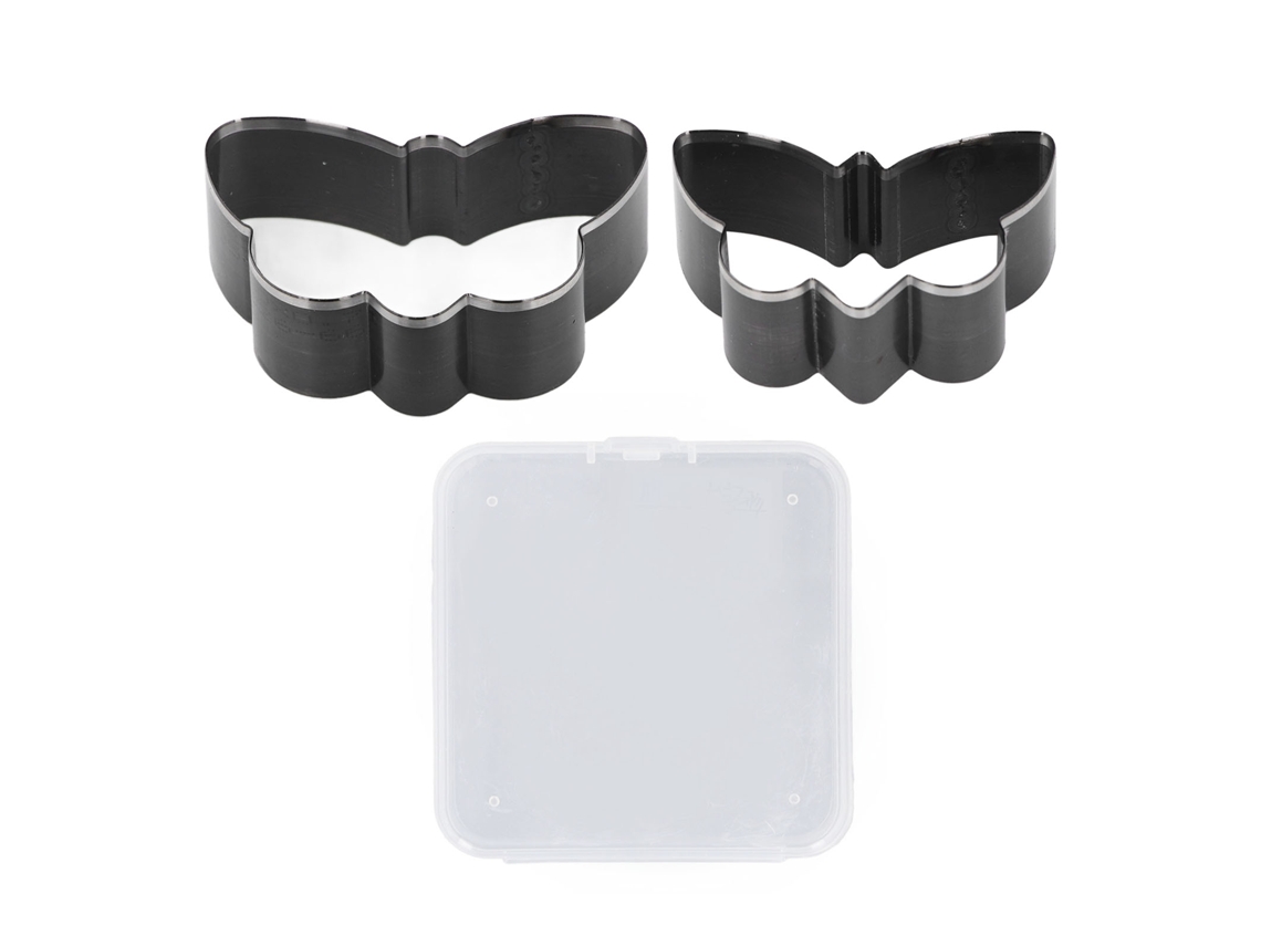 2 Pcs Matriz de Corte Borboleta Aço Ligado para Couro Eva Tecido Papel Borracha Silicone