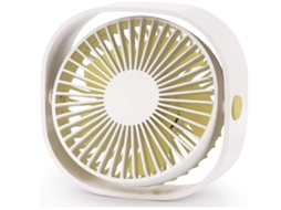Mini Ventilador Mesa Usb 3 Velocidades 360° Branco Yizhood