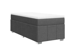 Box Spring Bed, Box Spring Beds Vidaxl Cinzeto Tecido (100 X 200 Cm)