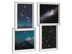 Composição De Quadros Vistas Espaciais De Galáxias Espelharte (4 Peças)