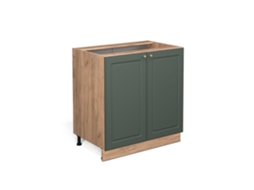 Móvel de pia VICCO Fame-Line, Country Gold Green, 80 cm com prateleira, sem bancada
