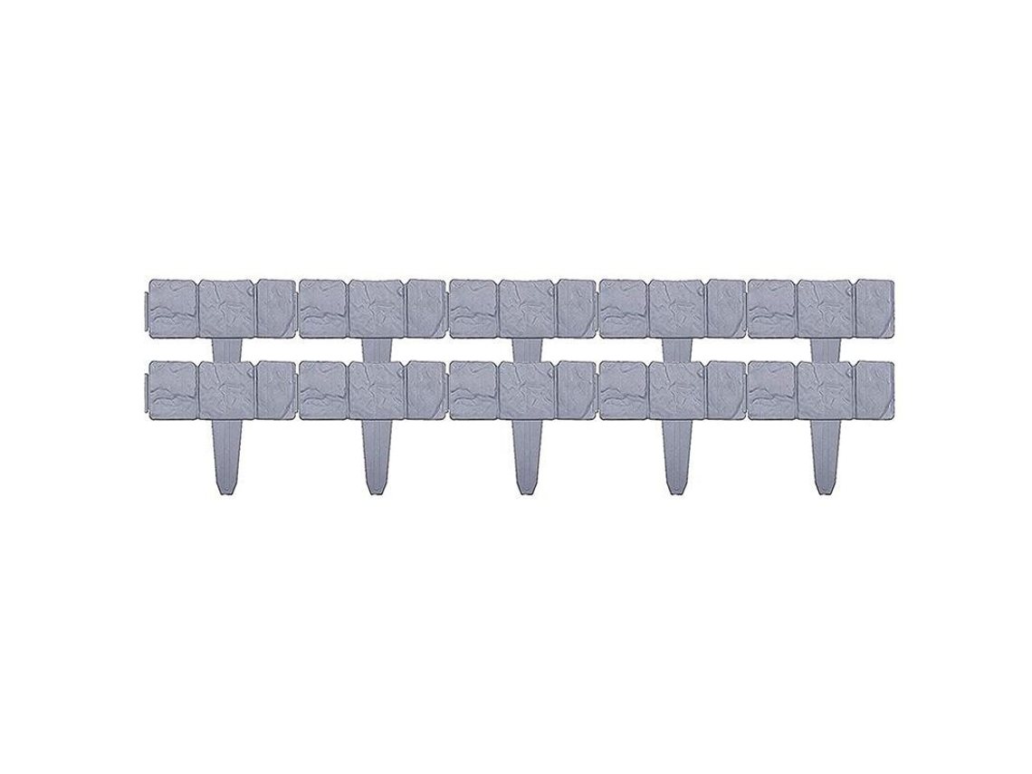 Borda de Jardim LAXISCREED Painéis Plásticos Efeito Pedra 10pcs