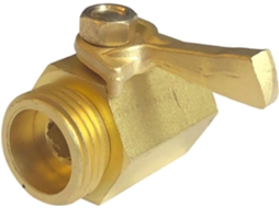 Conector De Mangueira Jardim Latão 3/4 Polegada Com Válvula Esfera