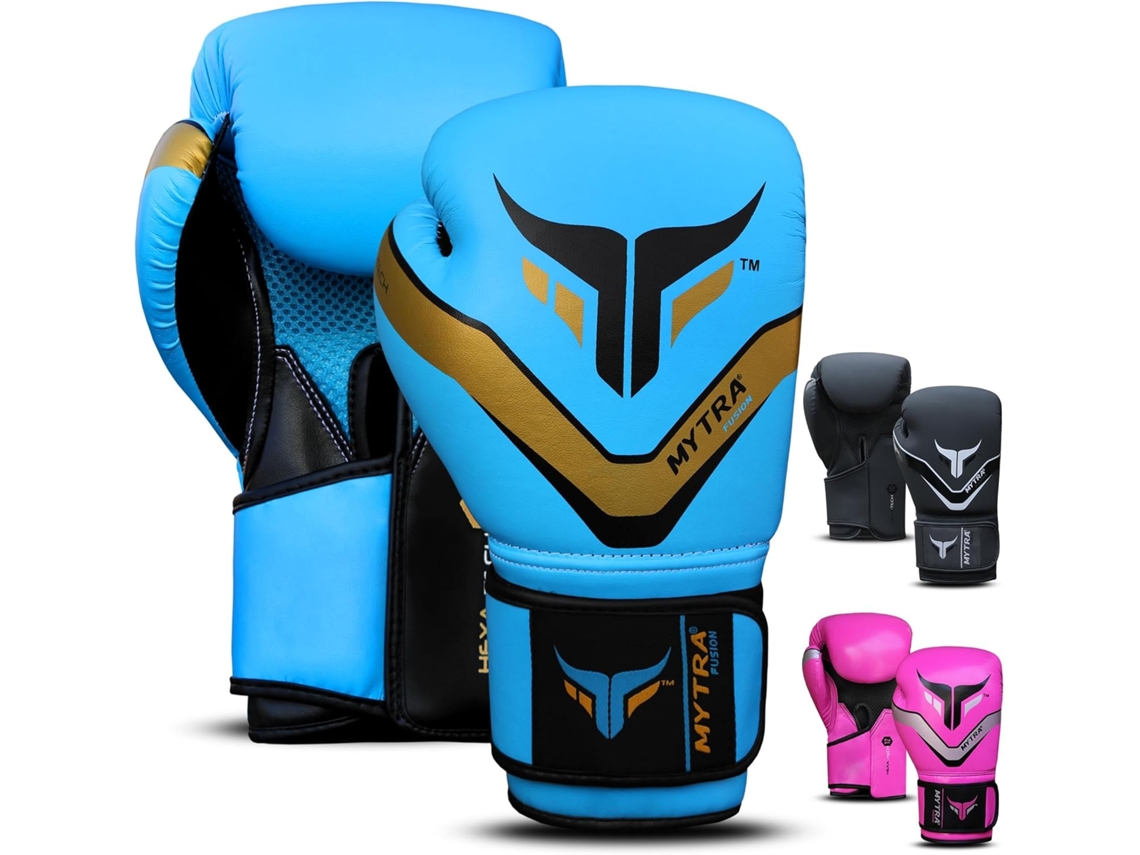 Luvas de Boxe MYTRA FUSION Hexa Tech Luvas de Sparring Kickboxing Azul