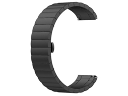 Pulseira De Relógio Garmin Forerunner 245, Aço Inoxidável Com Fivela Borboleta, Chenille Preta