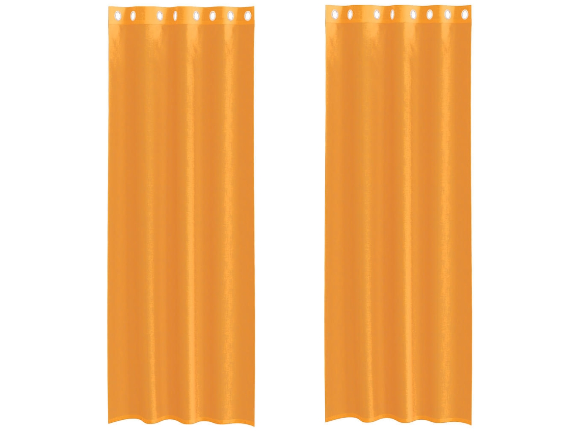 Voile Curtain, Voile Curtains Vidaxl Laranja Tecido (140 X 260 Cm)
