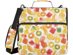 Sacos para macarrão com zíper e alça, vários tamanhos, 3,8 cm, 1,5 dobras, 3 compartimentos, material escolar para macarrão, organizador.