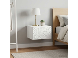 Vidaxl Mesa Lateral De Parede 2 Unid. Branco 34,5 X 33 X 20 Cm