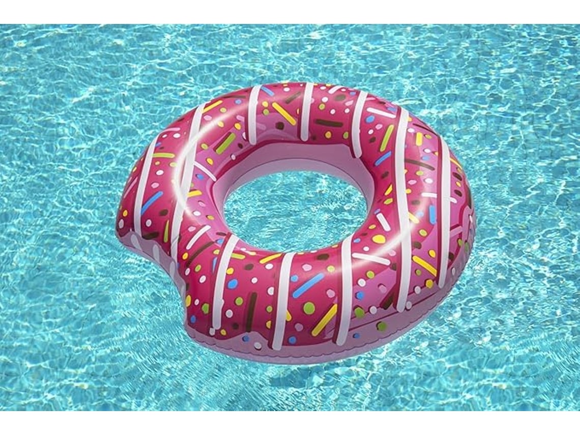 Cadeira Flutuante Inflável Para Piscina, 50 Cm, Rosa.
