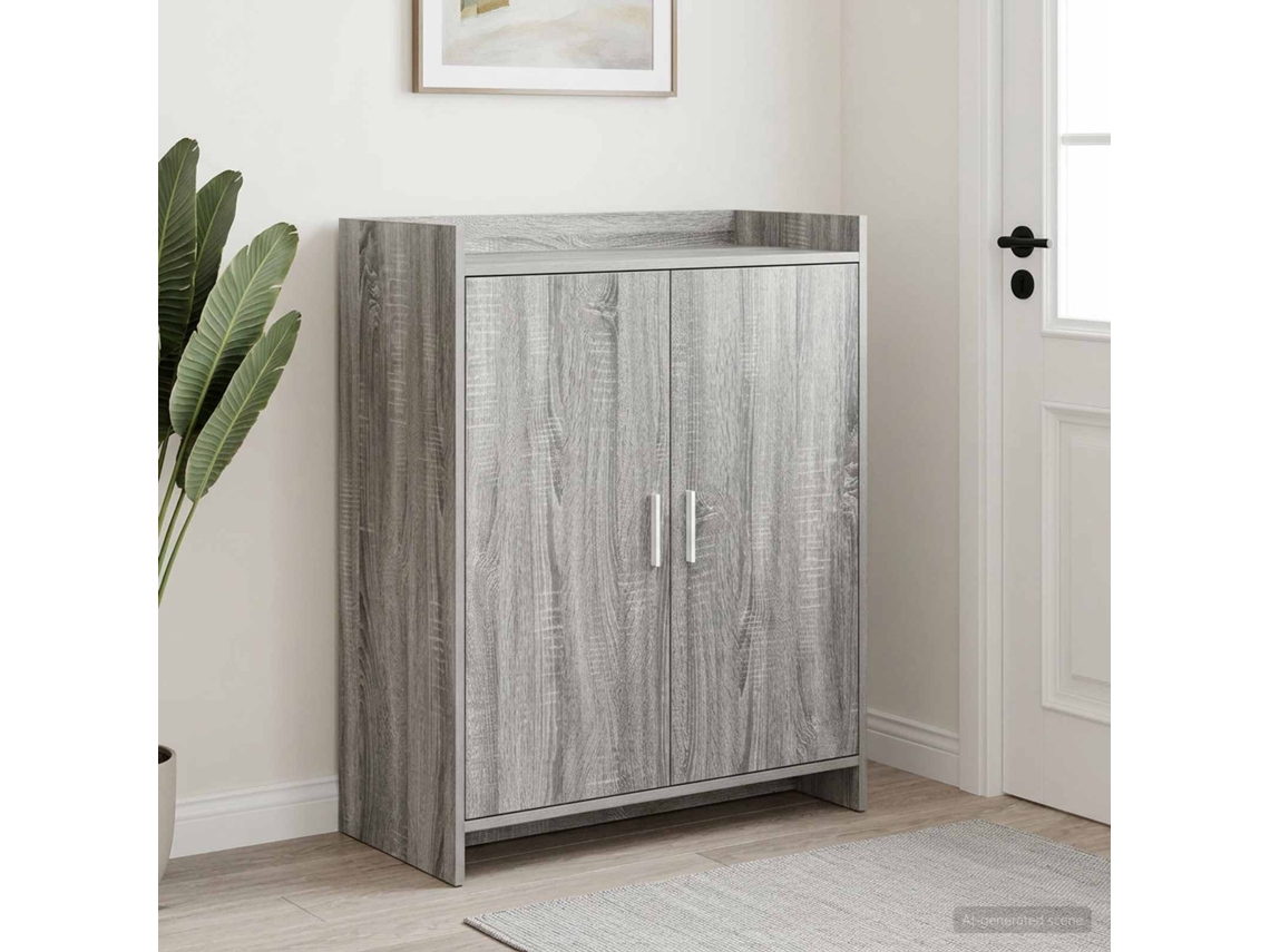 Vidaxl Armário De Sapatos Com Porta Sonoma Cinzento 73,5 X 36 X 92 Cm