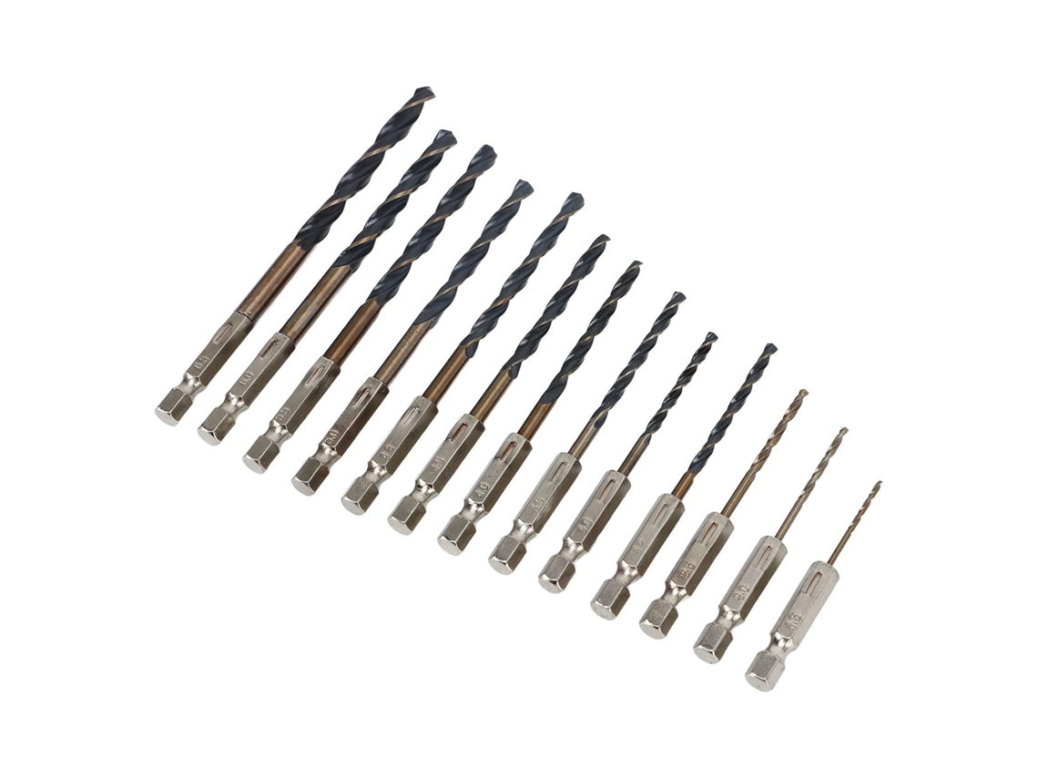 Conjunto De 13 Brocas Helicoidais Com Haste Hexagonal 1,5 A