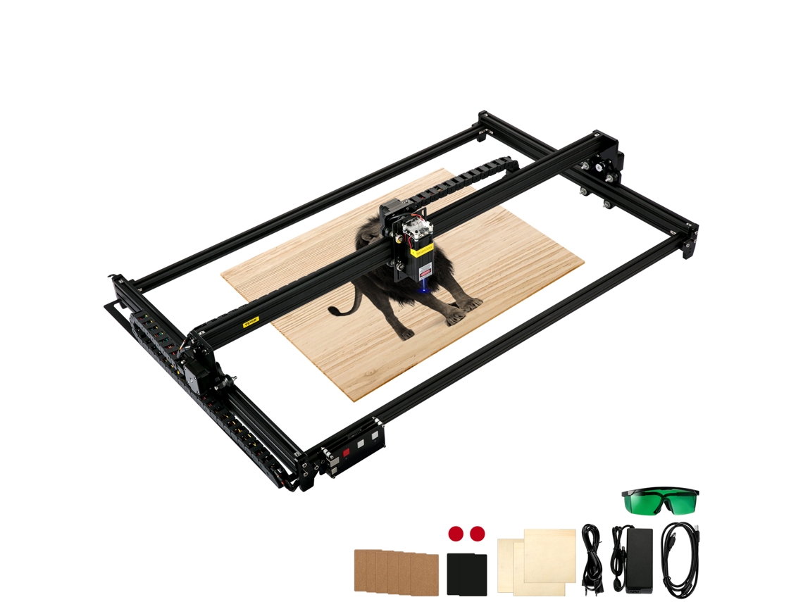 Gravador a Laser de Mesa VEVOR 18 1 Inchx 31 9Inch Grande Área de Gravação 7 5 W de Potência a Laser