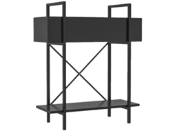 Suporte Para Plantas, Metal Revestido Em Pó, 60l X 25b X 70h Cm, Capacidade De Carga: 20 Kg Por Prateleira, 2 Prateleiras, Furos De Drenagem Embutidos