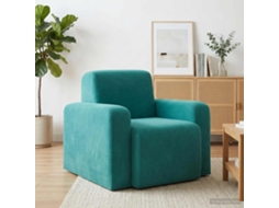 Vidaxl Poltrona Turquesa Veludo