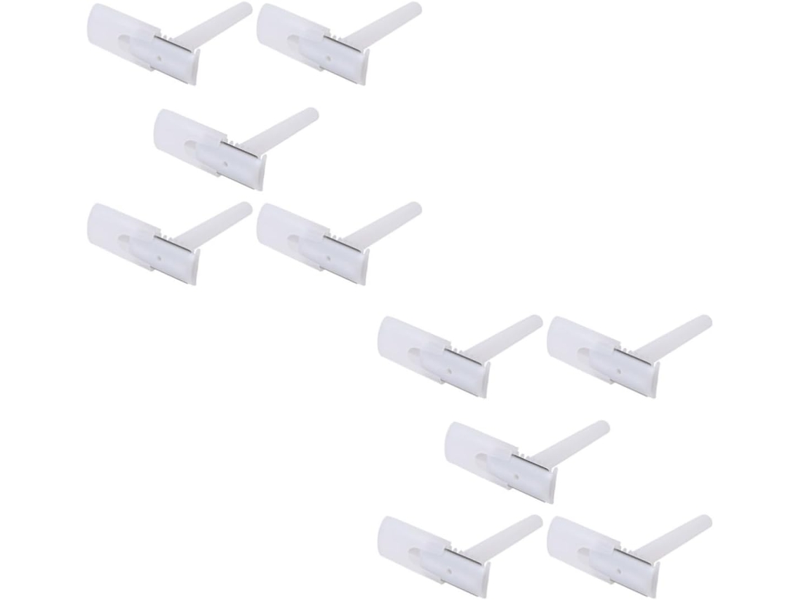 Conjunto De 25 Lâminas De Barbear Para Axilas E Pelos Pubianos, Em Abs Branco, Com Plugue.