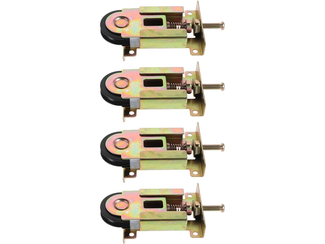 Conjunto De 4 Roletes Metálicos Para Portas De Armário Deslizantes, Com Polias.