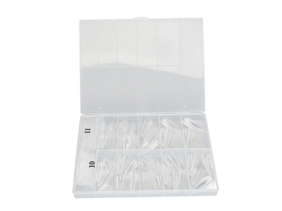 360 Unidades. Pontas De Unhas De Acrílico Clear Full Cover False Gel Com Múltiplas Tamanhos Para Manicure Diy 05