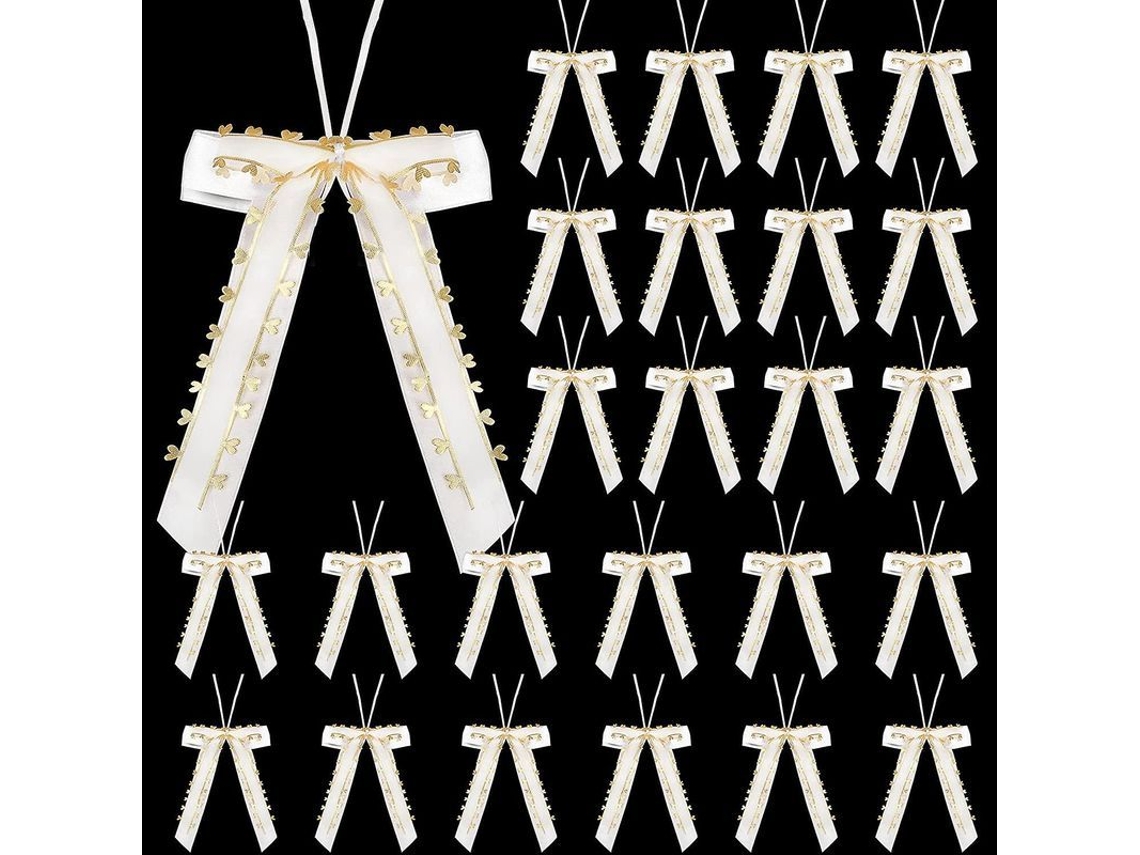 25 Laços De Fita Vermelha Com Coração Satinado Para Decoração De Casamento Festa Presente Aniversário