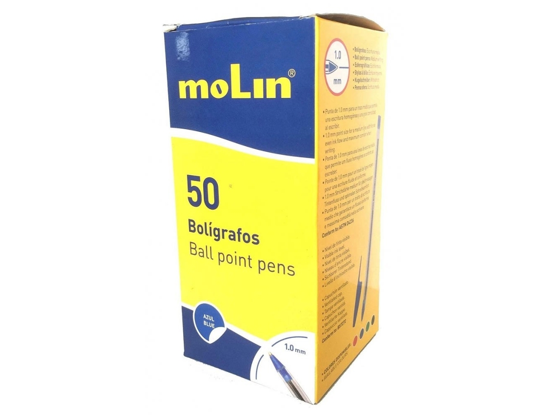 Pack 50 Canetas MOLIN Azul