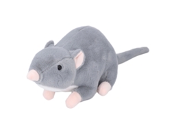 Brinquedo De Pelúcia De Rato Cinza Simulação Alta Boneca Decorativa Para Crianças