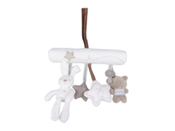 Walshlxq Pendente Brinquedo de Pelúcia para Bebê Coelho Adorável Desenvolvimento Sensorial para Berço Carrinho de Bê Bebê Assento de Carruagem